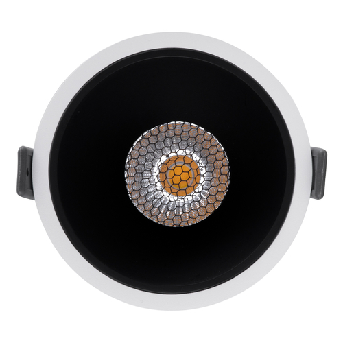 GLOBOSTAR® PLUTO-B 60258 Χωνευτό Downlight Σποτ με Honeycomb Anti Glare Reflector LED 15W 1950lm 38° AC 220-240V IP20 Φυσικό Λευκό 4500K - Bridgelux COB Chip & TÜV SÜD Driver - Λευκό & Μαύρο Ματ - Μ10.4 x Π10.4 x Υ6.5cm / Q9.5cm - 5 Χρόνια Εγγύηση