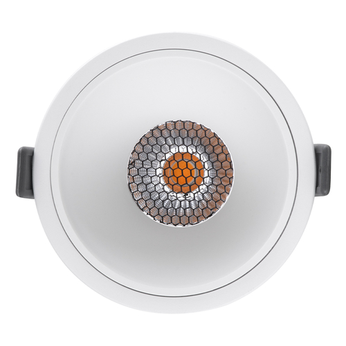 GLOBOSTAR® PLUTO-B 60261 Χωνευτό Downlight Σποτ με Honeycomb Anti Glare Reflector LED 15W 1875lm 38° AC 220-240V IP20 Θερμό Λευκό 2700K - Bridgelux COB Chip & TÜV SÜD Driver - Λευκό Ματ - Μ10.4 x Π10.4 x Υ6.5cm / Q9.5cm - 5 Χρόνια Εγγύηση
