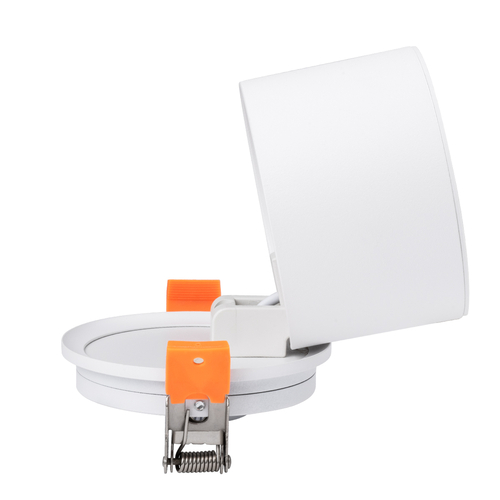 GLOBOSTAR® OMEGA-R 60294 Χωνευτό Κινούμενο Downlight Σποτ LED 12W 1560lm 36° AC 220-240V IP20 Φυσικό Λευκό 4500K - Bridgelux COB Chip & TÜV SÜD Driver - Λευκό Ματ - Μ10 x Π10 x Υ8.2cm / Q9cm - 5 Χρόνια Εγγύηση