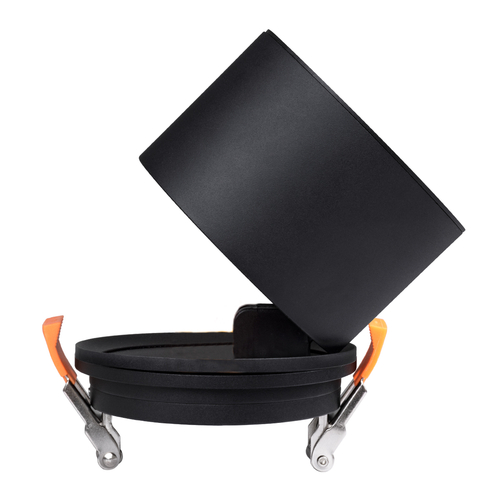 GLOBOSTAR® OMEGA-R 60296 Χωνευτό Κινούμενο Downlight Σποτ LED 12W 1560lm 36° AC 220-240V IP20 Φυσικό Λευκό 4500K - Bridgelux COB Chip & TÜV SÜD Driver - Μαύρο Ματ - Μ10 x Π10 x Υ8.2cm / Q9cm - 5 Χρόνια Εγγύηση