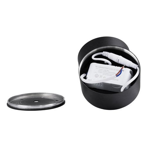 GLOBOSTAR® OMEGA-S 60301 Κινούμενο Downlight Σποτ LED 12W 1500lm 36° AC 220-240V IP20 Θερμό Λευκό 2700K - Bridgelux COB Chip & TÜV SÜD Driver - Μαύρο Ματ - Μ10 x Π10 x Υ10.5cm - 5 Χρόνια Εγγύηση