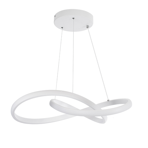 GLOBOSTAR® DEXTER 61050 Μοντέρνο Κρεμαστό Φωτιστικό Οροφής LED 72W 8064lm 300° AC 220-240V IP20 Ρυθμιζόμενο Λευκό CCT με Χειριστήριο από 2700K έως 6000K Dimmable - Lumileds SMD Chip - Λευκό Ματ - Μ56 x Π56 x Υ14cm - 3 Χρόνια Εγγύηση