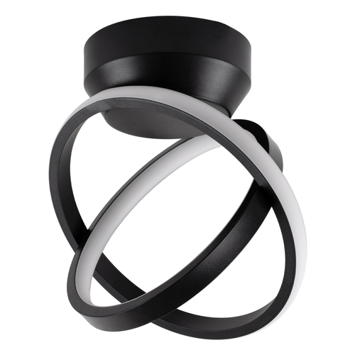 GLOBOSTAR® AMELIA 61052 Μοντέρνο Φωτιστικό Οροφής LED 20W 2400lm 300° AC 220-240V IP20 Ρυθμιζόμενο Λευκό CCT με On/Off 2700K/4500K/6000K - Lumileds SMD Chip - Μαύρο Ματ - Μ24.5 x Π16 x Υ25cm - 3 Χρόνια Εγγύηση