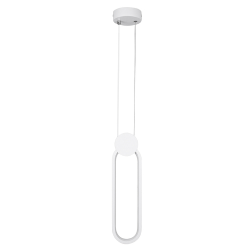 GLOBOSTAR® ILDI 61089 Μοντέρνο Κρεμαστό Φωτιστικό Οροφής LED 12W 1440lm 300° AC 220-240V IP20 Ρυθμιζόμενο Λευκό CCT με On/Off 2700K/4500K/6000K - Lumileds SMD Chip - Λευκό Ματ - Μ10 x Π2.3 x Υ38cm - 3 Χρόνια Εγγύηση