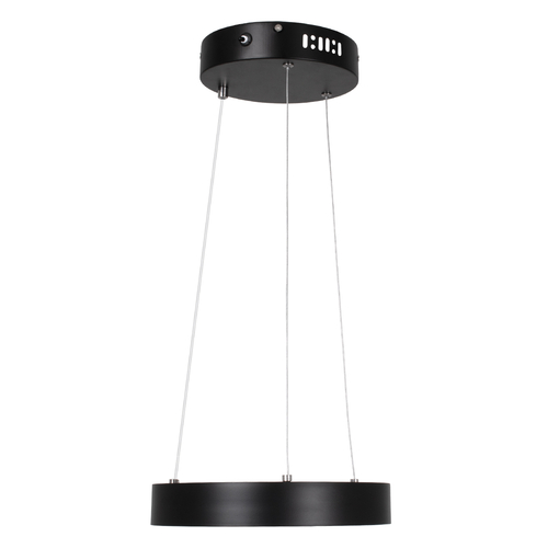 GLOBOSTAR® NEMESIS 61152 Μοντέρνο Κρεμαστό Φωτιστικό Οροφής LED 20W 2356lm 360° AC 220-240V IP20 Ρυθμιζόμενο Λευκό CCT με Χειριστήριο από 2700K έως 6000K Dimmable - Lumileds SMD Chip - Μαυρό Ματ - Μ25 x Π25 x Υ4cm - 3 Χρόνια Εγγύηση