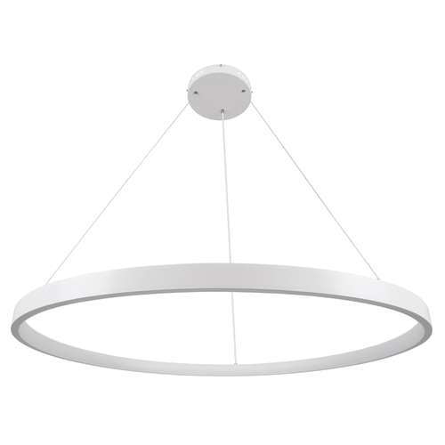 GLOBOSTAR® NEMESIS 61165 Μοντέρνο Κρεμαστό Φωτιστικό Οροφής LED 75W 8743lm 360° AC 220-240V IP20 Ρυθμιζόμενο Λευκό CCT με Χειριστήριο από 2700K έως 6000K Dimmable - Lumileds SMD Chip - Λευκό Ματ - Μ100 x Π100 x Υ4cm - 3 Χρόνια Εγγύηση