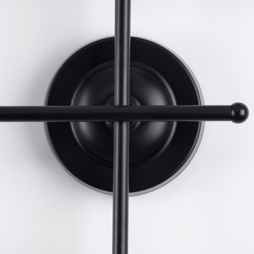 GLOBOSTAR® PIPING 00664 Vintage Φωτιστικό Τοίχου - Απλίκα με Ντουί 6 x E27 AC 220-240V IP20 - Μαύρο - Μ66 x Π9.5 x Υ49cm