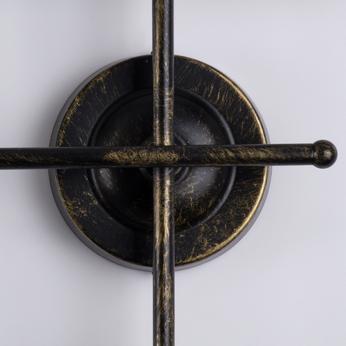 GLOBOSTAR® PIPING 00666 Vintage Φωτιστικό Τοίχου - Απλίκα με Ντουί 6 x E27 AC 220-240V IP20 - Μπρούτζινο - Μ66 x Π9.5 x Υ49cm