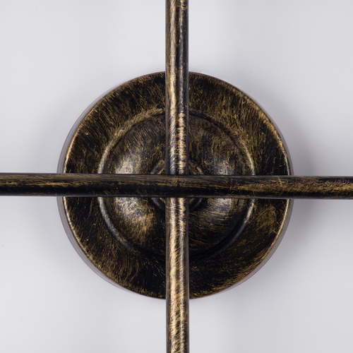 GLOBOSTAR® PIPING 00669 Vintage Φωτιστικό Τοίχου - Απλίκα με Ντουί 12 x E27 AC 220-240V IP20 - Μπρούτζινο - Μ78.5 x Π9.5 x Υ64cm