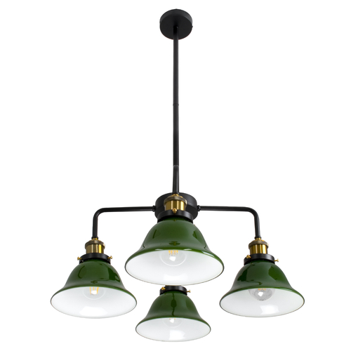 GLOBOSTAR® LIBRARY 00769 Vintage Φωτιστικό Οροφής με Ντουί 4 x E27 AC 220-240V IP20 - Πολύχρωμο - Μ57 x Π57 x Υ90cm