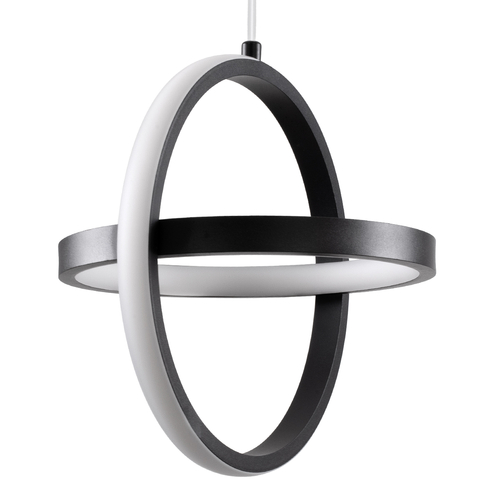 GLOBOSTAR® ALICE 61055 Μοντέρνο Κρεμαστό Φωτιστικό Οροφής LED 20W 2400lm 300° AC 220-240V IP20 Ρυθμιζόμενο Λευκό CCT με On/Off 2700K/4500K/6000K - Lumileds SMD Chip - Μαύρο Ματ - Μ25 x Π22 x Υ25cm - 3 Χρόνια Εγγύηση