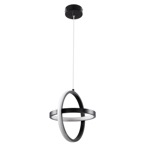 GLOBOSTAR® ALICE 61055 Μοντέρνο Κρεμαστό Φωτιστικό Οροφής LED 20W 2400lm 300° AC 220-240V IP20 Ρυθμιζόμενο Λευκό CCT με On/Off 2700K/4500K/6000K - Lumileds SMD Chip - Μαύρο Ματ - Μ25 x Π22 x Υ25cm - 3 Χρόνια Εγγύηση