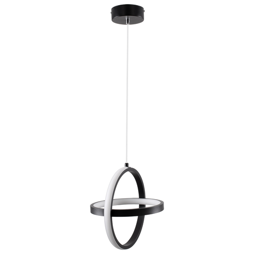 GLOBOSTAR® ALICE 61055 Μοντέρνο Κρεμαστό Φωτιστικό Οροφής LED 20W 2400lm 300° AC 220-240V IP20 Ρυθμιζόμενο Λευκό CCT με On/Off 2700K/4500K/6000K - Lumileds SMD Chip - Μαύρο Ματ - Μ25 x Π22 x Υ25cm - 3 Χρόνια Εγγύηση