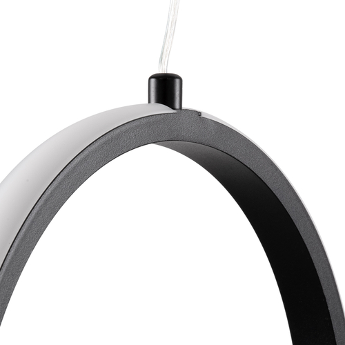 GLOBOSTAR® ALICE 61055 Μοντέρνο Κρεμαστό Φωτιστικό Οροφής LED 20W 2400lm 300° AC 220-240V IP20 Ρυθμιζόμενο Λευκό CCT με On/Off 2700K/4500K/6000K - Lumileds SMD Chip - Μαύρο Ματ - Μ25 x Π22 x Υ25cm - 3 Χρόνια Εγγύηση