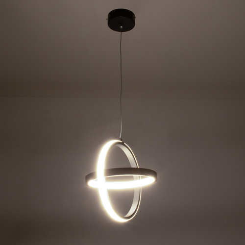 GLOBOSTAR® ALICE 61055 Μοντέρνο Κρεμαστό Φωτιστικό Οροφής LED 20W 2400lm 300° AC 220-240V IP20 Ρυθμιζόμενο Λευκό CCT με On/Off 2700K/4500K/6000K - Lumileds SMD Chip - Μαύρο Ματ - Μ25 x Π22 x Υ25cm - 3 Χρόνια Εγγύηση