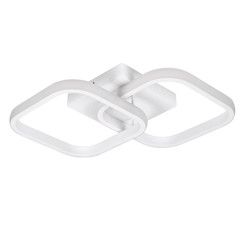 GLOBOSTAR® NORA 61062 Μοντέρνο Φωτιστικό Οροφής LED 22W 2640lm 300° AC 220-240V IP20 Ρυθμιζόμενο Λευκό CCT με On/Off 2700K/4500K/6000K - Lumileds SMD Chip - Λευκό Ματ - Μ40 x Π24 x Υ7cm - 3 Χρόνια Εγγύηση