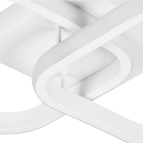 GLOBOSTAR® NORA 61062 Μοντέρνο Φωτιστικό Οροφής LED 22W 2640lm 300° AC 220-240V IP20 Ρυθμιζόμενο Λευκό CCT με On/Off 2700K/4500K/6000K - Lumileds SMD Chip - Λευκό Ματ - Μ40 x Π24 x Υ7cm - 3 Χρόνια Εγγύηση