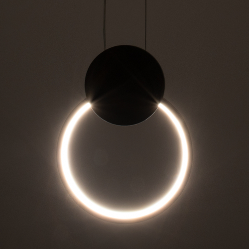 GLOBOSTAR® CYCLOS 61073 Μοντέρνο Κρεμαστό Φωτιστικό Οροφής LED 9W 1080lm 300° AC 220-240V IP20 Ρυθμιζόμενο Λευκό CCT με On/Off 2700K/4500K/6000K - Lumileds SMD Chip - Μαύρο Ματ - Μ21 x Π2.3 x Υ26.5cm - 3 Χρόνια Εγγύηση