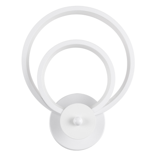 GLOBOSTAR® FREDDIE 61077 Μοντέρνο Φωτιστικό Τοίχου - Απλίκα LED 15W 1800lm 300° AC 220-240V IP20 Ρυθμιζόμενο Λευκό CCT με On/Off 2700K/4500K/6000K - Lumileds SMD Chip - Λευκό Ματ - Μ20 x Π7.5 x Υ25cm - 3 Χρόνια Εγγύηση