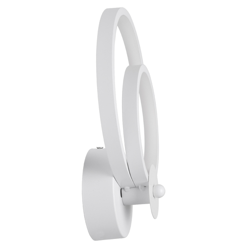 GLOBOSTAR® FREDDIE 61077 Μοντέρνο Φωτιστικό Τοίχου - Απλίκα LED 15W 1800lm 300° AC 220-240V IP20 Ρυθμιζόμενο Λευκό CCT με On/Off 2700K/4500K/6000K - Lumileds SMD Chip - Λευκό Ματ - Μ20 x Π7.5 x Υ25cm - 3 Χρόνια Εγγύηση