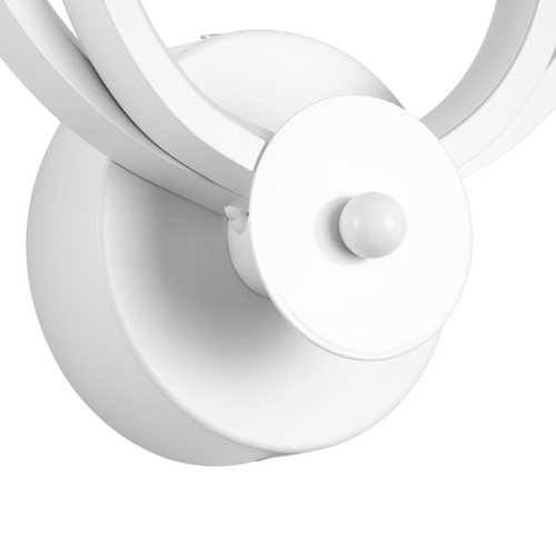 GLOBOSTAR® FREDDIE 61077 Μοντέρνο Φωτιστικό Τοίχου - Απλίκα LED 15W 1800lm 300° AC 220-240V IP20 Ρυθμιζόμενο Λευκό CCT με On/Off 2700K/4500K/6000K - Lumileds SMD Chip - Λευκό Ματ - Μ20 x Π7.5 x Υ25cm - 3 Χρόνια Εγγύηση