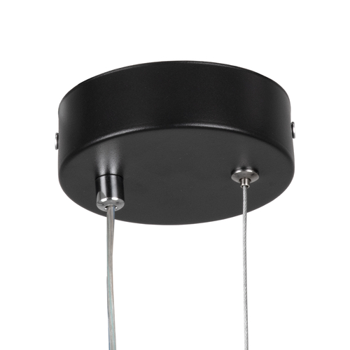 GLOBOSTAR® ILDI 61088 Μοντέρνο Κρεμαστό Φωτιστικό Οροφής LED 12W 1440lm 300° AC 220-240V IP20 Ρυθμιζόμενο Λευκό CCT με On/Off 2700K/4500K/6000K - Lumileds SMD Chip - Μαύρο Ματ- Μ10 x Π2.3 x Υ38cm - 3 Χρόνια Εγγύηση