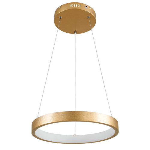 GLOBOSTAR® NEMESIS 61157 Μοντέρνο Κρεμαστό Φωτιστικό Οροφής LED 30W 3513lm 360° AC 220-240V IP20 Ρυθμιζόμενο Λευκό CCT με Χειριστήριο από 2700K έως 6000K Dimmable - Lumileds SMD Chip - Χρυσό Βούρτσας - Μ40 x Π40 x Υ4cm - 3 Χρόνια Εγγύηση