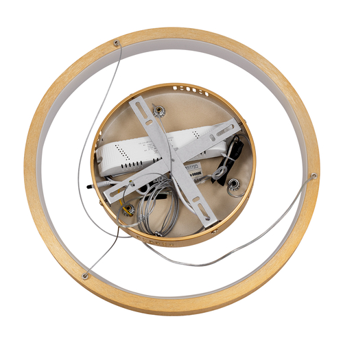 GLOBOSTAR® NEMESIS 61157 Μοντέρνο Κρεμαστό Φωτιστικό Οροφής LED 30W 3513lm 360° AC 220-240V IP20 Ρυθμιζόμενο Λευκό CCT με Χειριστήριο από 2700K έως 6000K Dimmable - Lumileds SMD Chip - Χρυσό Βούρτσας - Μ40 x Π40 x Υ4cm - 3 Χρόνια Εγγύηση