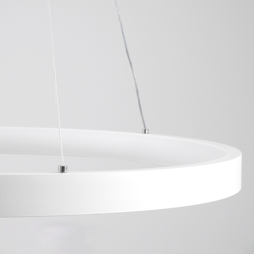 GLOBOSTAR® NEMESIS TRIO 61168 Μοντέρνο Κρεμαστό Φωτιστικό Οροφής LED 100W 12123lm 360° AC 220-240V IP20 Ρυθμιζόμενο Λευκό CCT με Χειριστήριο από 2700K έως 6000K Dimmable - Lumileds SMD Chip - Λευκό Ματ - Μ60 x Π60 x Υ60cm - 3 Χρόνια Εγγύηση