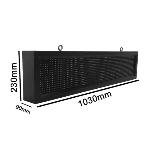 GLOBOSTAR® DISPLAY 90252 Κυλιόμενη Ψηφιακή Επιγραφή P10 Μονής Όψης LED AC 220-240V Αδιάβροχο IP65 Πράσινο - WiFi Control μέσω FK APP - Αισθητήρας Θερμοκρασίας & Υγρασίας - Μ104 x Π9 x Υ24cm - 2 Χρόνια Εγγύηση
