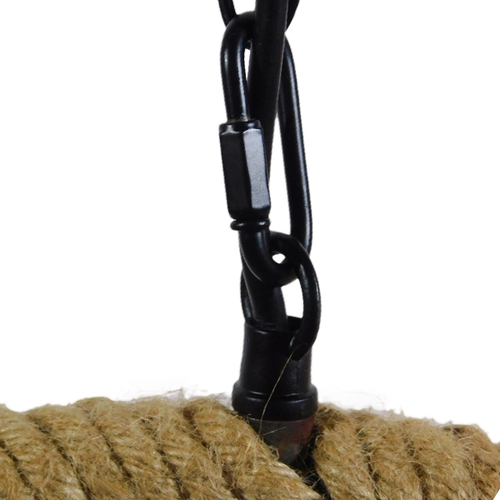 GLOBOSTAR® LINDELL 10001110 Vintage Κρεμαστό Φωτιστικό Οροφής με Ντουί 1 x E14 AC 220-240V IP20 - Μπεζ & Μαύρο - Μ18 x Π18 x Υ33cm