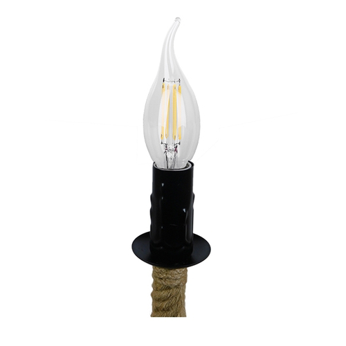 GLOBOSTAR® LINDELL 10001111 Vintage Κρεμαστό Φωτιστικό Οροφής με Ντουί 1 x E14 AC 220-240V IP20 - Μπεζ & Μαύρο - Μ37 x Π2.5 x Υ37cm