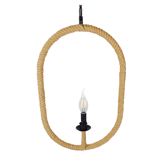 GLOBOSTAR® LINDELL 10001142 Vintage Κρεμαστό Φωτιστικό Οροφής με Ντουί 1 x E14 AC 220-240V IP20 - Μαύρο & Μπεζ - Μ35 x Π10 x Υ53cm