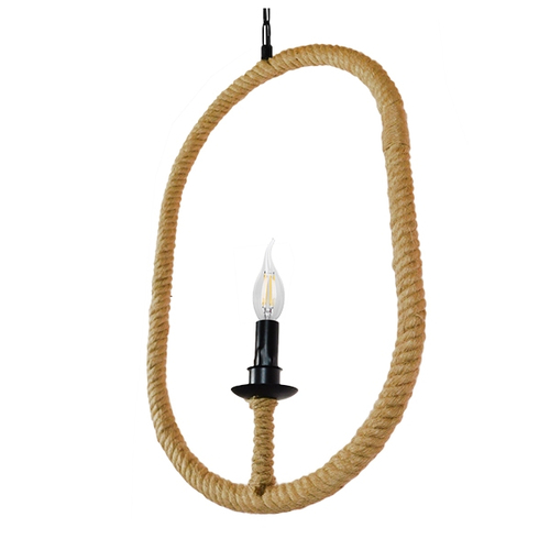 GLOBOSTAR® LINDELL 10001142 Vintage Κρεμαστό Φωτιστικό Οροφής με Ντουί 1 x E14 AC 220-240V IP20 - Μαύρο & Μπεζ - Μ35 x Π10 x Υ53cm