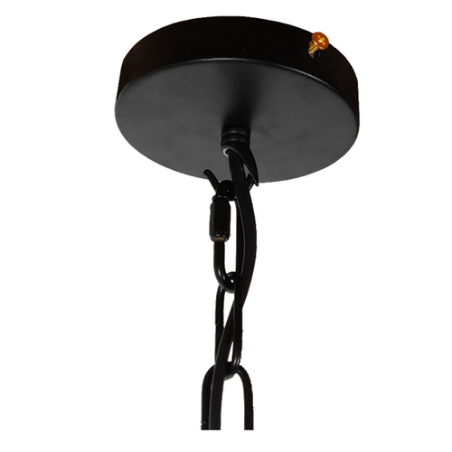 GLOBOSTAR® LINDELL 10001142 Vintage Κρεμαστό Φωτιστικό Οροφής με Ντουί 1 x E14 AC 220-240V IP20 - Μαύρο & Μπεζ - Μ35 x Π10 x Υ53cm