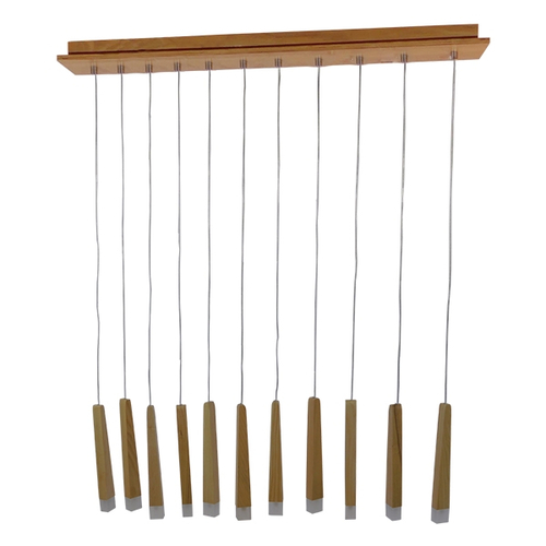 GLOBOSTAR® CALISTA 10001254 Μοντέρνο Κρεμαστό Φωτιστικό Οροφής με Ντουί 11 x G4 AC 220-240V IP20 - Μπεζ - Μ120 x Π8 x Υ33cm