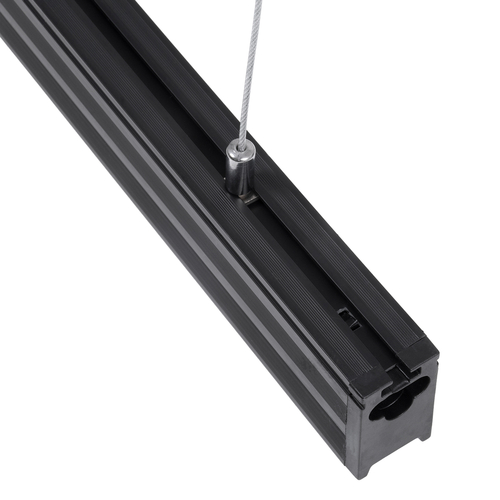 GloboStar® MARKET 61021-P Γραμμικό Κρεμαστό Φωτιστικό Linear LED 18W 2200lm 60° AC 220-240V Μ120 x Π2 x Υ4cm Φυσικό Λευκό 4500K - Μαύρο - 3 Years Warranty