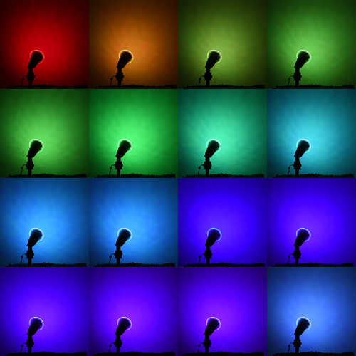 GLOBOSTAR® GARDENPAR 60233 Σποτ E27 PAR38 Σκληρού Υάλου με IR Ασύρματο Χειριστήριο LED 18W 1200lm 60° AC 220-240V Αδιάβροχο IP65 Πολύχρωμο RGB Dimmable - Μ12 x Π12 x Υ13cm - 3 Χρόνια Εγγύηση