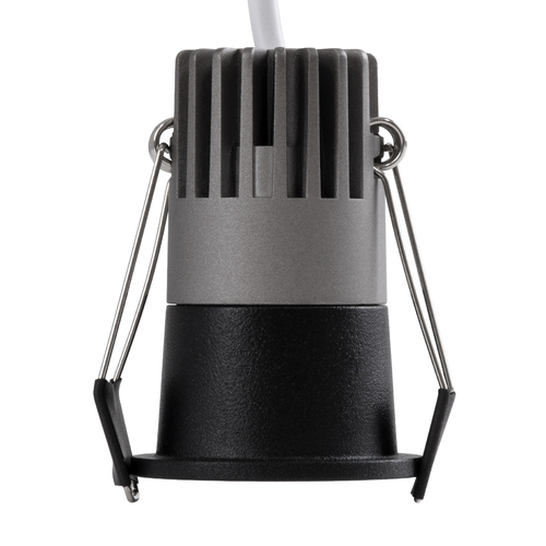 GLOBOSTAR® MICRO-S 60238 Χωνευτό Downlight Σποτ LED 5W 650lm 38° AC 220-240V IP20 Φυσικό Λευκό 4500K - Bridgelux COB Chip & TÜV SÜD Driver - Μαύρο Ματ - Μ4 x Π4 x Υ5.9cm / Q3.5cm - 5 Χρόνια Εγγύηση