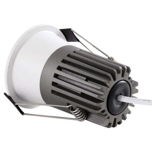 GLOBOSTAR® MICRO-B 60241 Χωνευτό Downlight Σποτ LED 7W 875lm 38° AC 220-240V IP20 Θερμό Λευκό 2700K - Bridgelux COB Chip & TÜV SÜD Driver - Λευκό & Μαύρο Ματ - Μ6 x Π6 x Υ7.8cm / Q5cm - 5 Χρόνια Εγγύηση