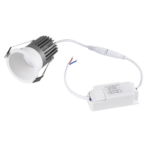 GLOBOSTAR® MICRO-B 60243 Χωνευτό Downlight Σποτ LED 7W 875lm 38° AC 220-240V IP20 Θερμό Λευκό 2700K - Bridgelux COB Chip & TÜV SÜD Driver - Λευκό Ματ - Μ6 x Π6 x Υ7.8cm / Q5cm - 5 Χρόνια Εγγύηση