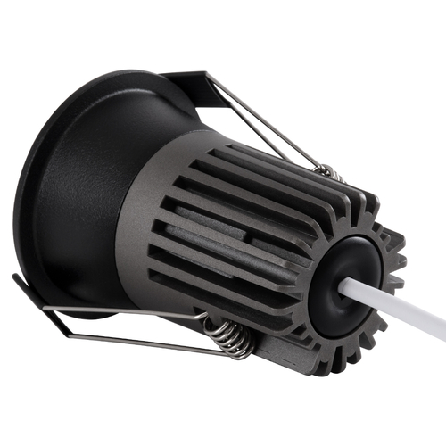 GLOBOSTAR® MICRO-B 60245 Χωνευτό Downlight Σποτ LED 7W 875lm 38° AC 220-240V IP20 Θερμό Λευκό 2700K - Bridgelux COB Chip & TÜV SÜD Driver - Μαύρο Ματ - Μ6 x Π6 x Υ7.8cm / Q5cm - 5 Χρόνια Εγγύηση