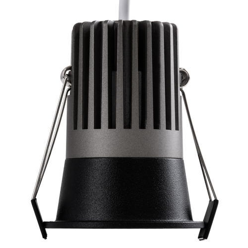 GLOBOSTAR® MICRO-B 60245 Χωνευτό Downlight Σποτ LED 7W 875lm 38° AC 220-240V IP20 Θερμό Λευκό 2700K - Bridgelux COB Chip & TÜV SÜD Driver - Μαύρο Ματ - Μ6 x Π6 x Υ7.8cm / Q5cm - 5 Χρόνια Εγγύηση