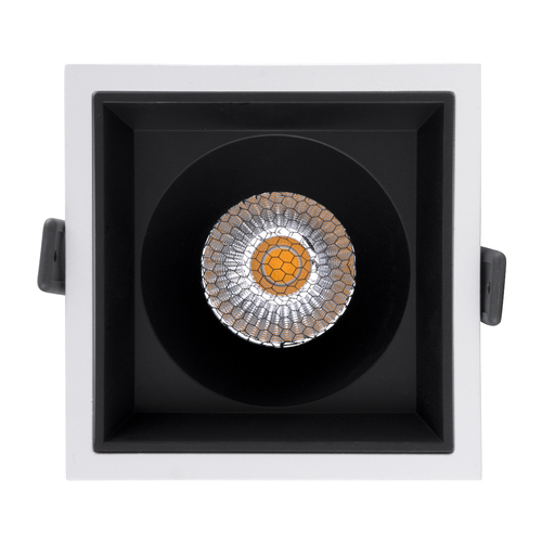 GLOBOSTAR® PLUTO-B 60276 Χωνευτό Downlight Σποτ με Honeycomb Anti Glare Reflector LED 15W 1950lm 38° AC 220-240V IP20 Φυσικό Λευκό 4500K - Bridgelux COB Chip & TÜV SÜD Driver - Λευκό & Μαύρο Ματ - Μ10.4 x Π10.4 x Υ6.5cm / Q9.5 x 9.5cm - 5 Χρόνια Εγγύηση