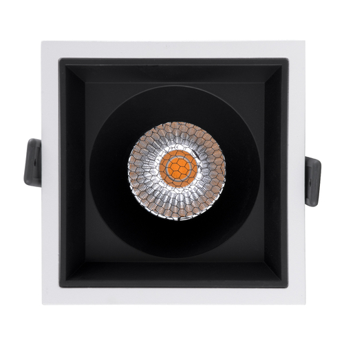 GLOBOSTAR® PLUTO-B 60277 Χωνευτό Downlight Σποτ με Honeycomb Anti Glare Reflector LED 15W 1875lm 38° AC 220-240V IP20 Θερμό Λευκό 2700K - Bridgelux COB Chip & TÜV SÜD Driver - Λευκό & Μαύρο Ματ - Μ10.4 x Π10.4 x Υ6.5cm / Q9.5 x 9.5cm - 5 Χρόνια Εγγύηση