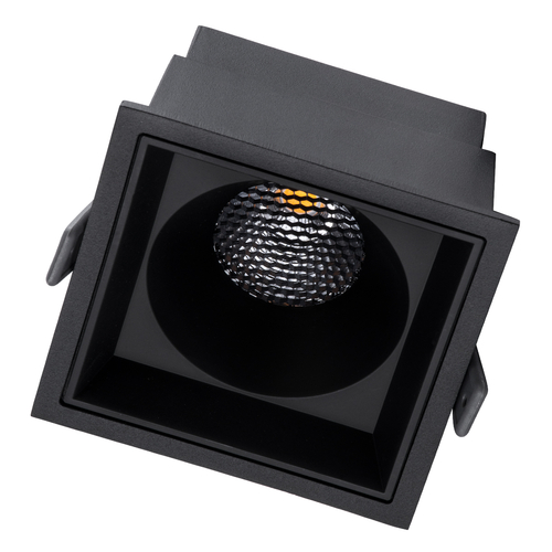 GLOBOSTAR® PLUTO-B 60280 Χωνευτό Downlight Σποτ με Honeycomb Anti Glare Reflector LED 15W 1950lm 38° AC 220-240V IP20 Φυσικό Λευκό 4500K - Bridgelux COB Chip & TÜV SÜD Driver - Μαύρο Ματ - Μ10.4 x Π10.4 x Υ6.5cm / Q9.5 x 9.5cm - 5 Χρόνια Εγγύηση