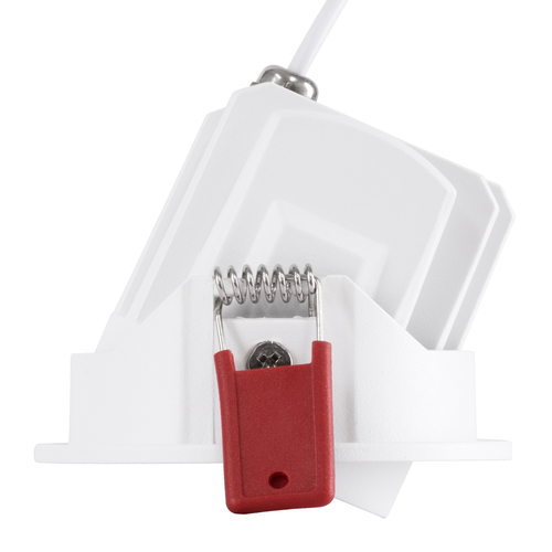 GLOBOSTAR® LEO-R 60282 Χωνευτό Κινούμενο Downlight Σποτ με Honeycomb Anti Glare Reflector LED 10W 1300lm 38° AC 220-240V IP20 Φυσικό Λευκό 4500K - Bridgelux COB Chip & TÜV SÜD Driver - Λευκό & Μαύρο Ματ - Μ8.5 x Π8.5 x Υ6.6cm / Q7.5cm - 5 Χρόνια Εγγύηση