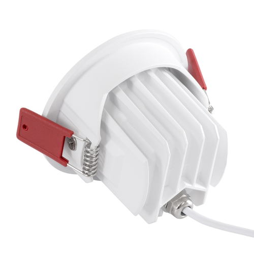 GLOBOSTAR® LEO-R 60284 Χωνευτό Κινούμενο Downlight Σποτ με Honeycomb Anti Glare Reflector LED 10W 1300lm 38° AC 220-240V IP20 Φυσικό Λευκό 4500K - Bridgelux COB Chip & TÜV SÜD Driver - Λευκό Ματ - Μ8.5 x Π8.5 x Υ6.6cm / Q7.5cm - 5 Χρόνια Εγγύηση