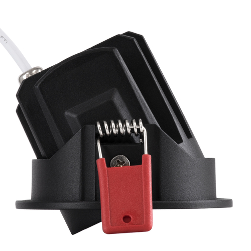 GLOBOSTAR® LEO-R 60287 Χωνευτό Κινούμενο Downlight Σποτ με Honeycomb Anti Glare Reflector LED 10W 1250lm 38° AC 220-240V IP20 Θερμό Λευκό 2700K - Bridgelux COB Chip & TÜV SÜD Driver - Μαύρο Ματ - Μ8.5 x Π8.5 x Υ6.6cm / Q7.5cm - 5 Χρόνια Εγγύηση