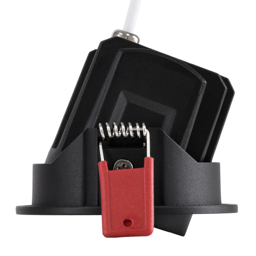 GLOBOSTAR® LEO-R 60287 Χωνευτό Κινούμενο Downlight Σποτ με Honeycomb Anti Glare Reflector LED 10W 1250lm 38° AC 220-240V IP20 Θερμό Λευκό 2700K - Bridgelux COB Chip & TÜV SÜD Driver - Μαύρο Ματ - Μ8.5 x Π8.5 x Υ6.6cm / Q7.5cm - 5 Χρόνια Εγγύηση